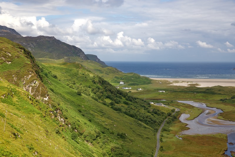 Ring of Kerry scenic coastal road with mountains and Atlantic Ocean