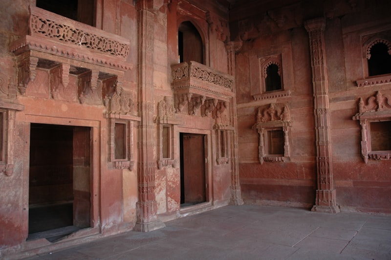 The grand Buland Darwaza gateway at Fatehpur Sikri, Akbar's abandoned Mughal capital