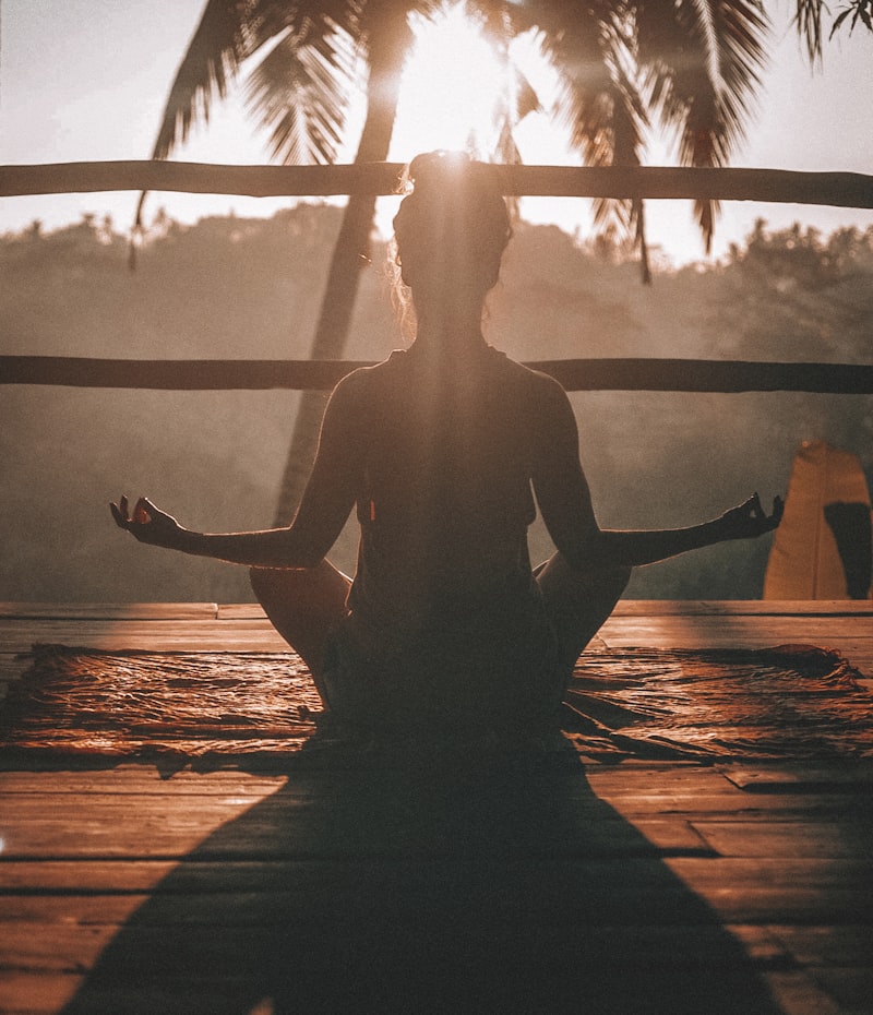 Morning yoga session in a tranquil garden setting in Delhi