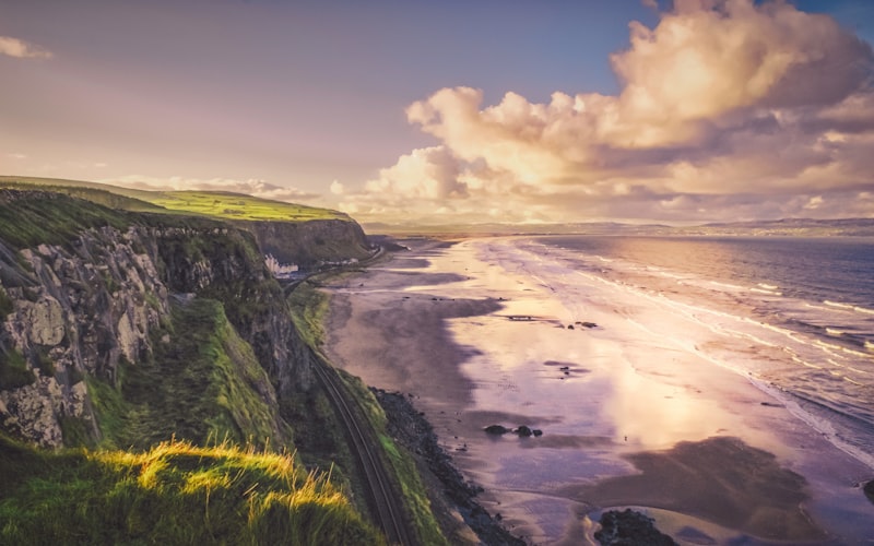 Slieve League cliffs towering above the Atlantic Ocean in Donegal
