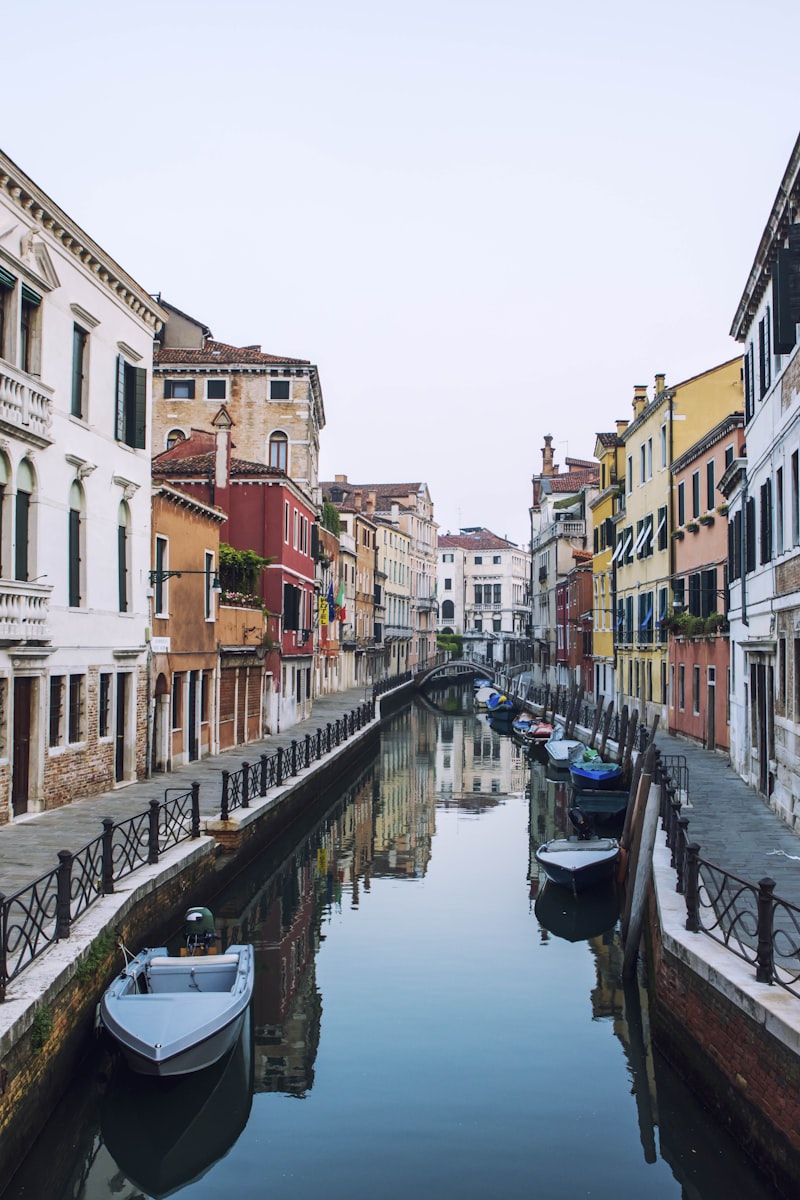 Venice canal with charming architecture
